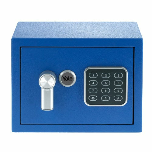Yale Möbeltresor – mit Zahlenschloss, Stahl, Blau, 230 × 170 × 170 mm