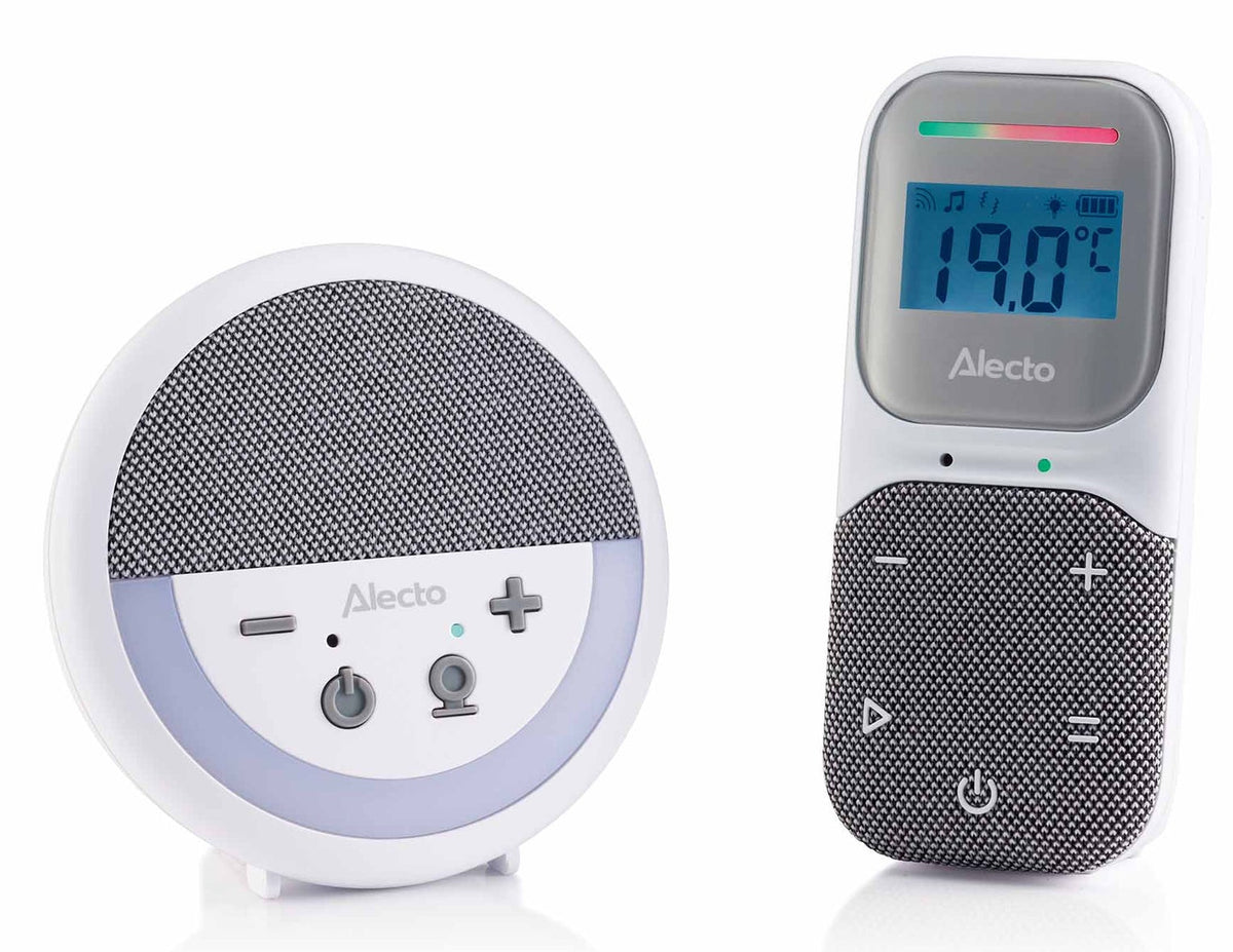 Alecto DBX150 – DECT-Babyphone, 2-Wege-Audio, Nachtlicht, Reichweite 50 m/300 m, Akku 16 h, Hygrometer