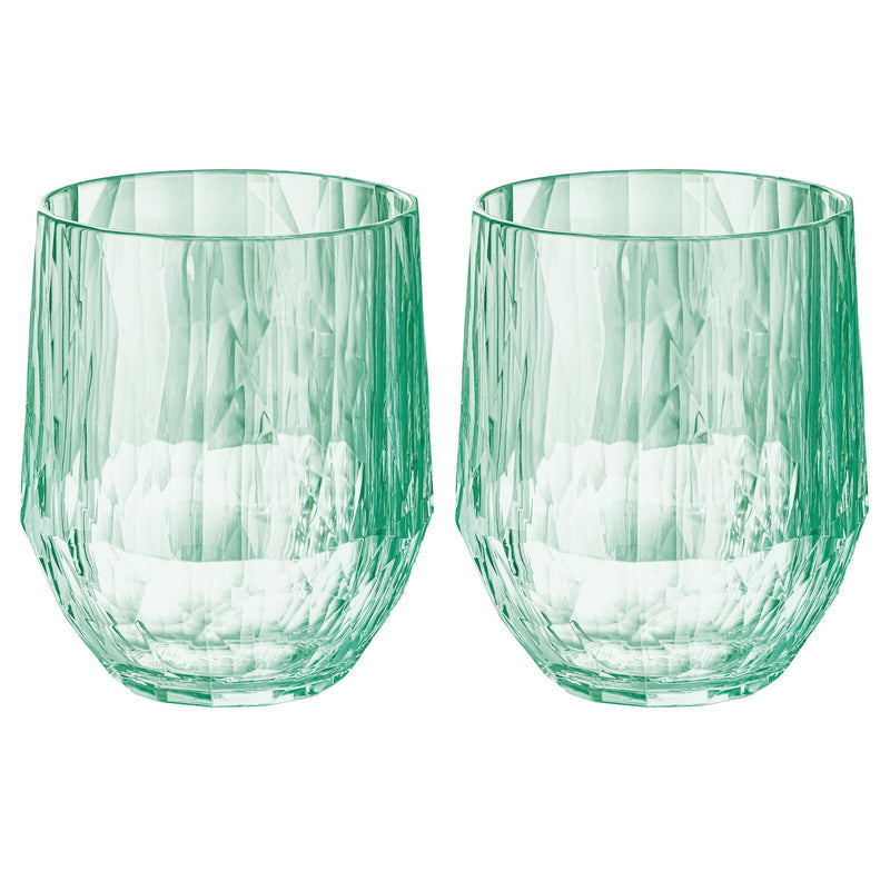 Koziol Trinkglas – 2er Set, 200 ml, Ø 8,5 cm, H 9,8 cm, Kunststoff, Jade, spülmaschinenfest