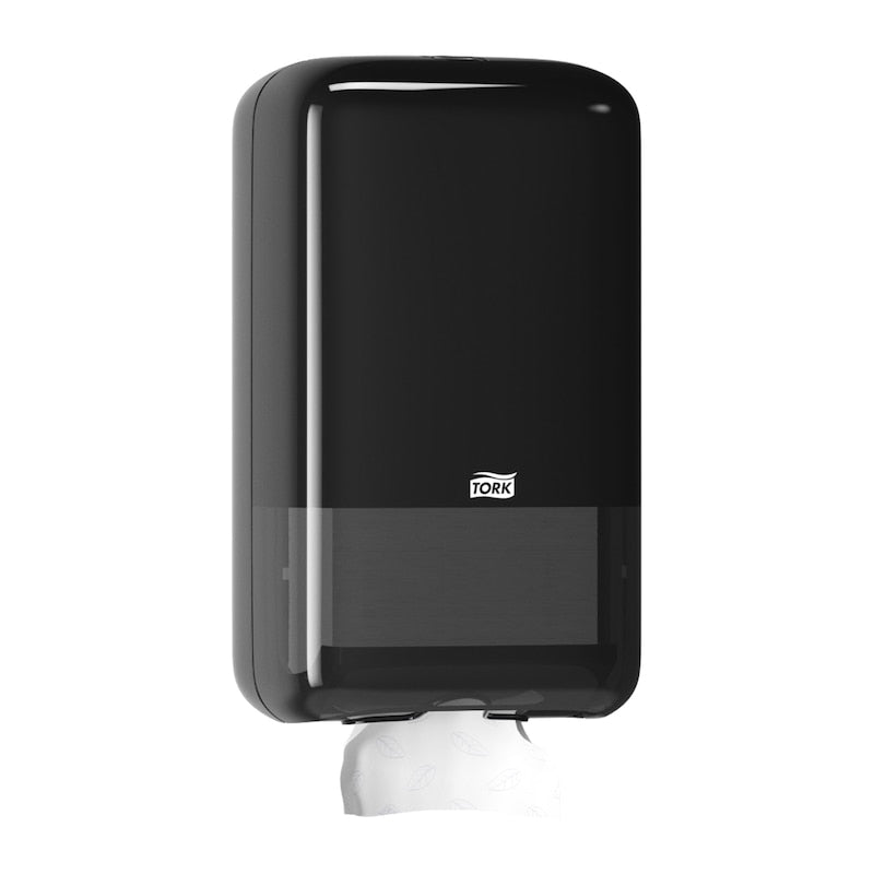 Tork T3 Elevation – Toilettenpapierspender – Kunststoff, Schwarz, Einzelblatt, 12,8 × 15,9 × 27,1 cm