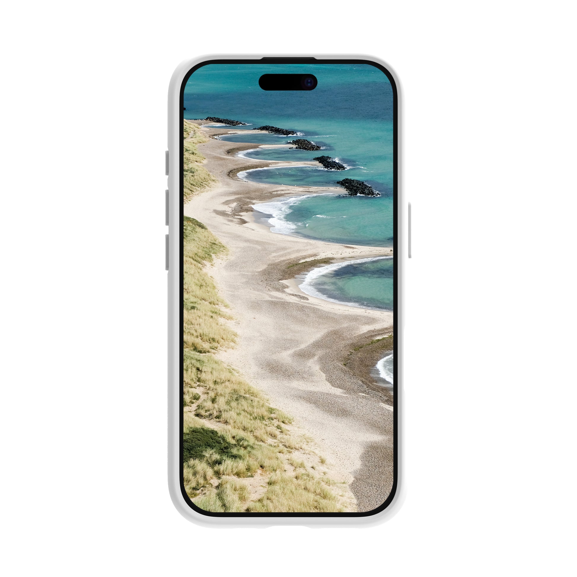 dbramante1928 Grenen Backcover – für Apple iPhone 16 Pro, Recycling-Kunststoff, weiss, bis 2 m sturzsicher
