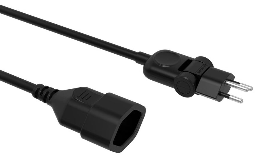 M. Schönenberger Verlängerungskabel – T12–T13, 1 m, 3×1 mm², Schwarz