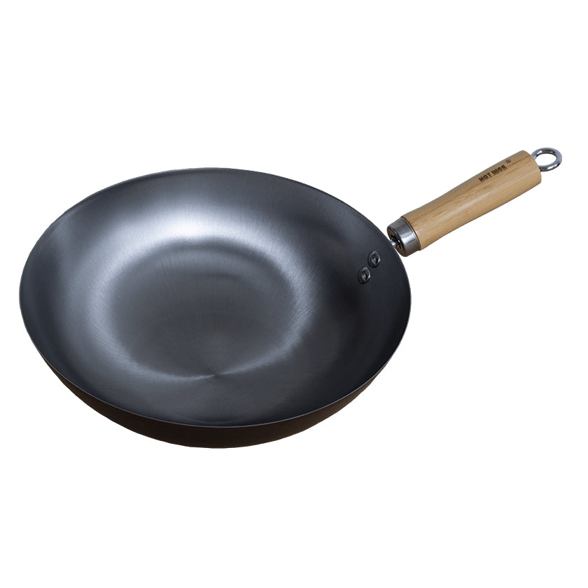 Hot Wok Fonduepfanne HW3731 – Ø 35 cm, Karbonstahl, Teflonbeschichtet, Schwarz
