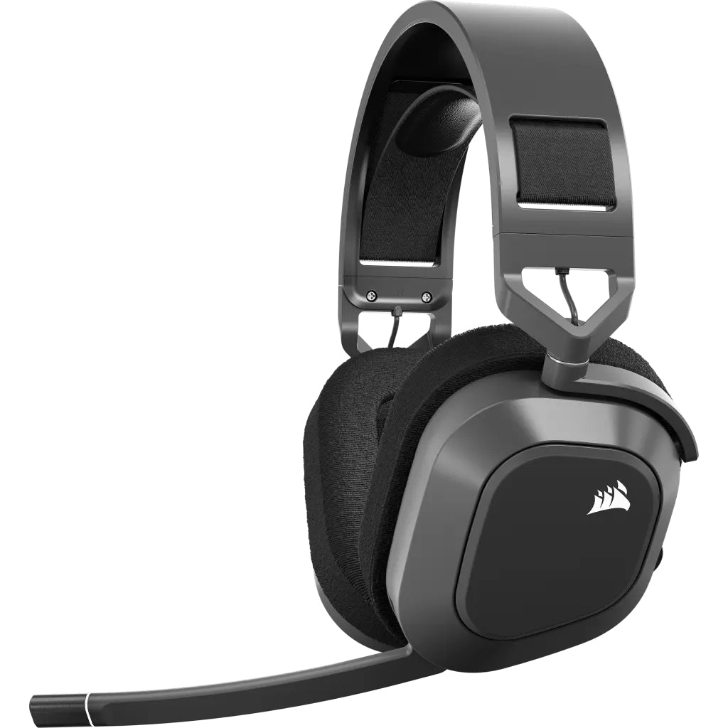 Corsair HS80 MAX Wireless Gaming-Headset – On-Ear, Stereo, Kabel + BT, ANC, Schwarz, BT 5.2