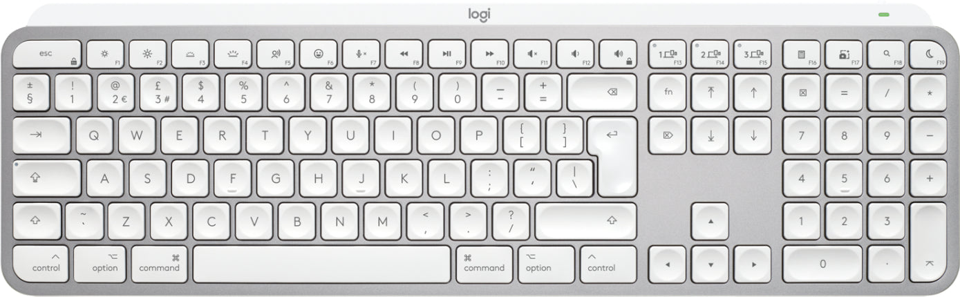 Logitech MX Keys S für Mac – Tastatur – Scherenmechanik – Bluetooth & 2,4 GHz (Logi Bolt) – beleuchtet – für Mac