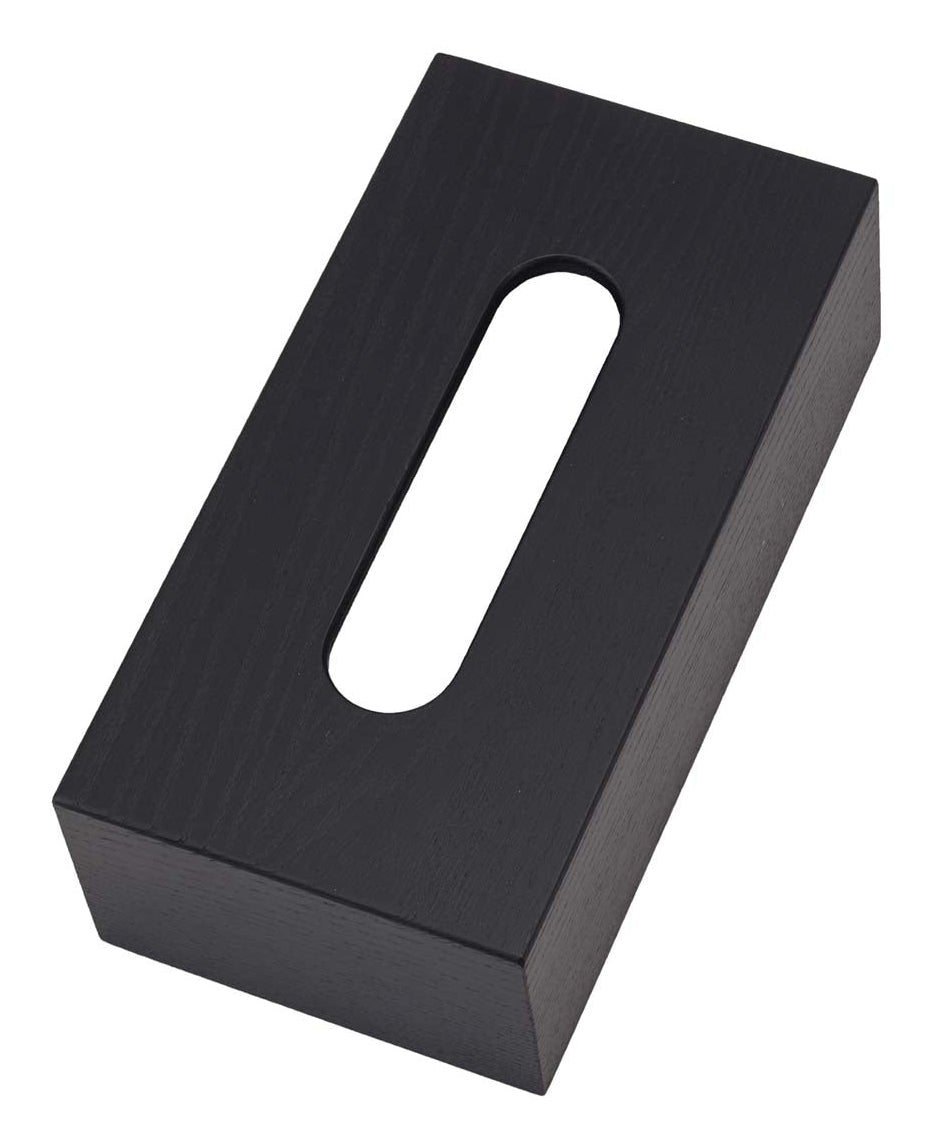 Aquanova Kosmetiktuchbox Cole – 26×8,3 cm, Eschenholz, Tisch, Schwarz