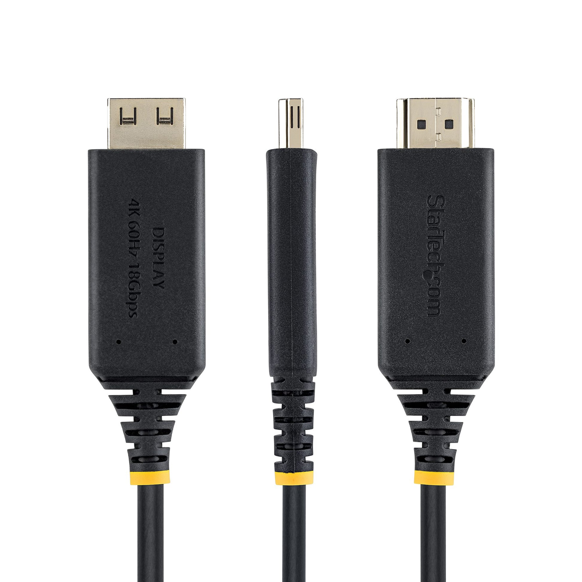 StarTech.com 1M-USBC-HDMI-4K60-G USB-C zu HDMI Kabel – 4K (3840 × 2160) @ 60 Hz, 1 m, HDMI 2.0, HDR – Schwarz