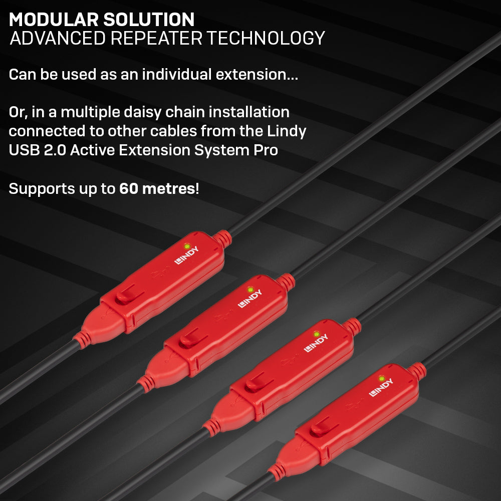 Lindy USB-Kabel, 30 m, USB 2.0