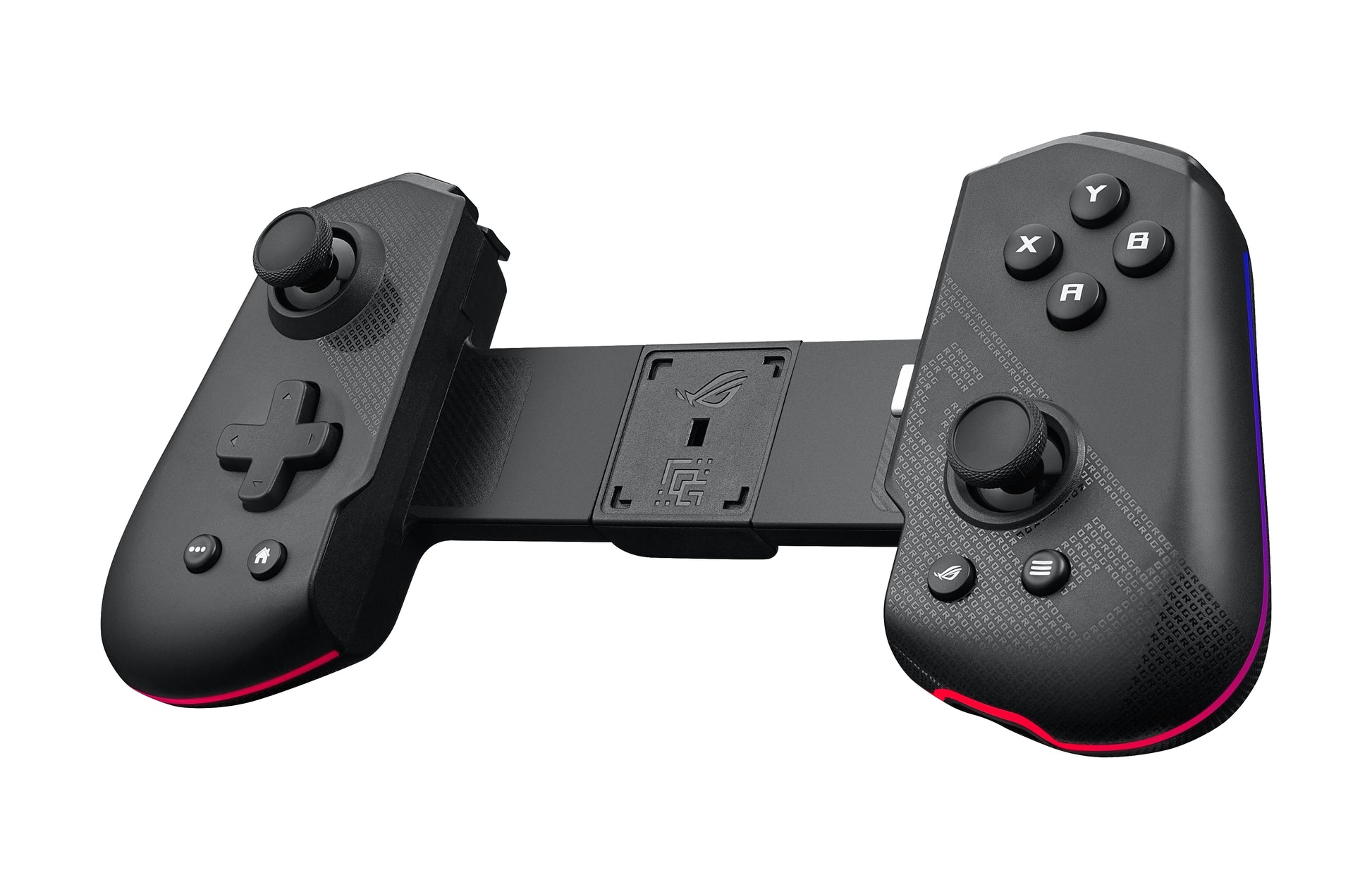 ASUS ROG Tessen – Gamepad – USB 3.2 Gen 1 (USB‑C), RGB, Programmierbare Tasten, für Android, Schwarz/Grau