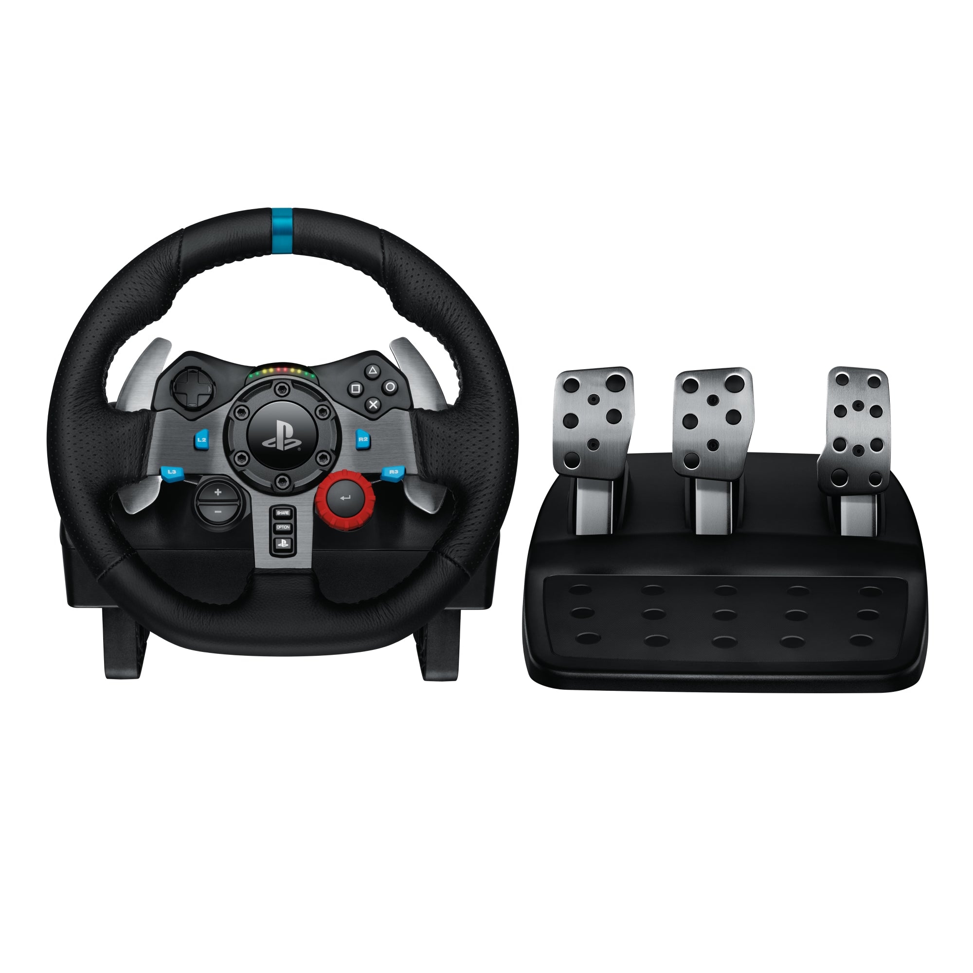 Logitech G G29 – Lenkrad + Pedale – USB (kabelgebunden), Force-Feedback, Schwarz – für PS5, PS4 & PC