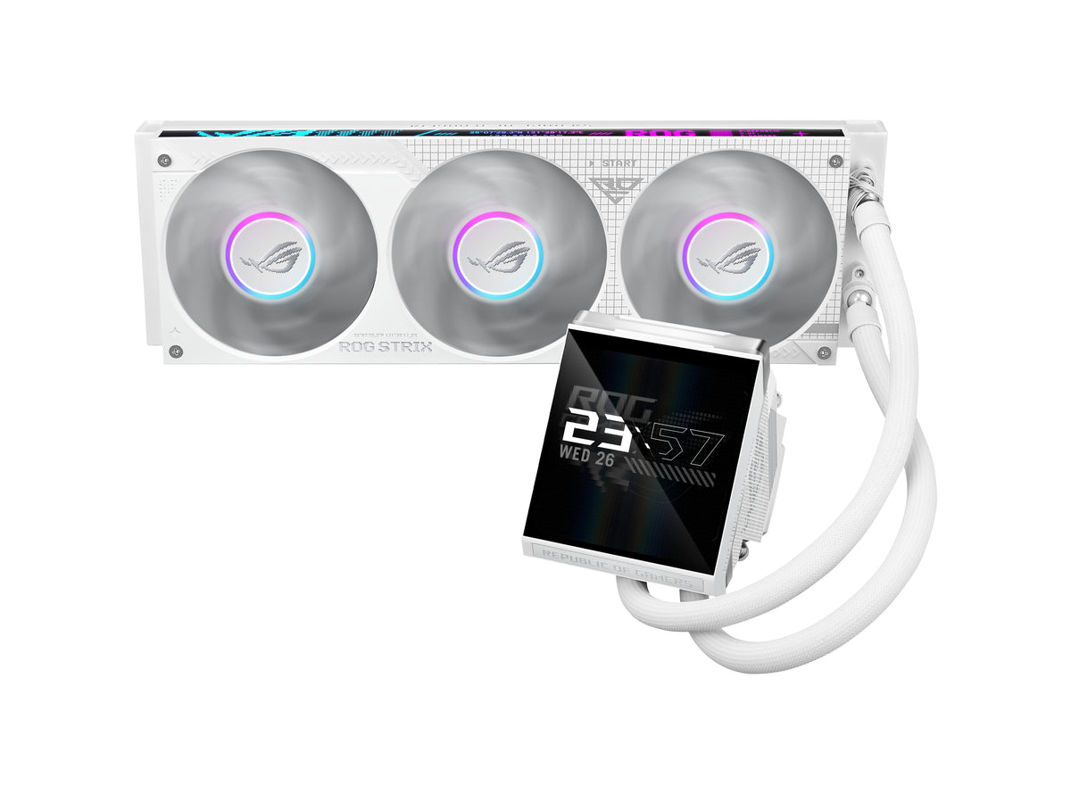 ASUS ROG STRIX LC IV 360 – Flüssigkeitskühler – 3×120 mm, IPS LCD, Weiss, für LGA 1700, AM4, AM5 und andere