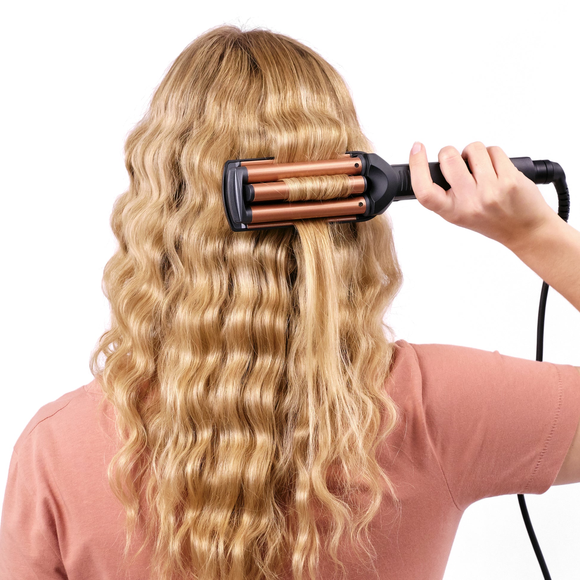 BaByliss Lockenstab W2447E – Keramikbeschichtung, 160–200 °C, 3 Stufen – 2,5 m Kabel – Schwarz/Orange