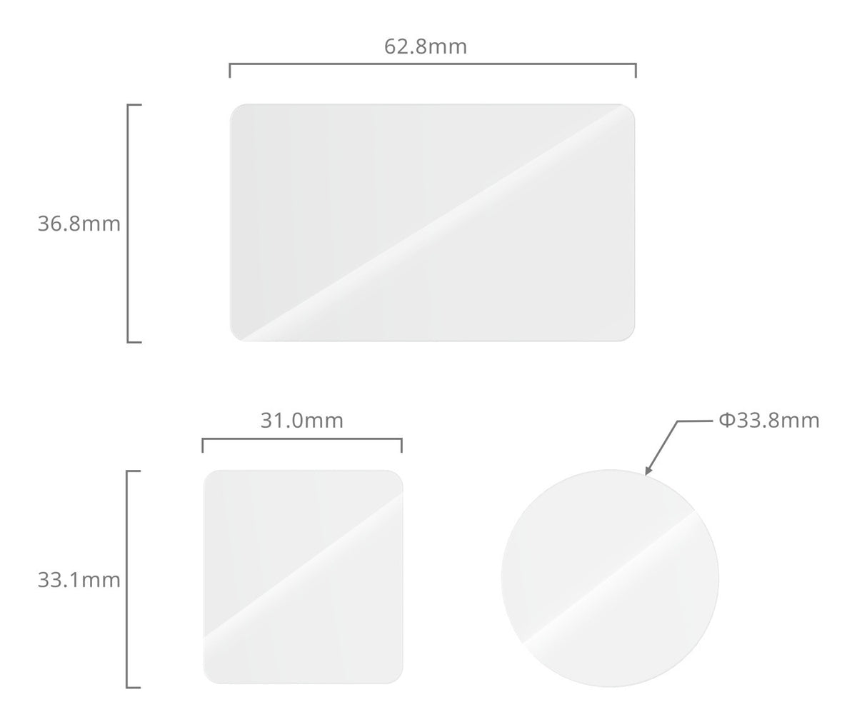 SmallRig 5892 Bildschirmschutz-Glas – für DJI Osmo Action 6 – Transparent – 6er-Pack