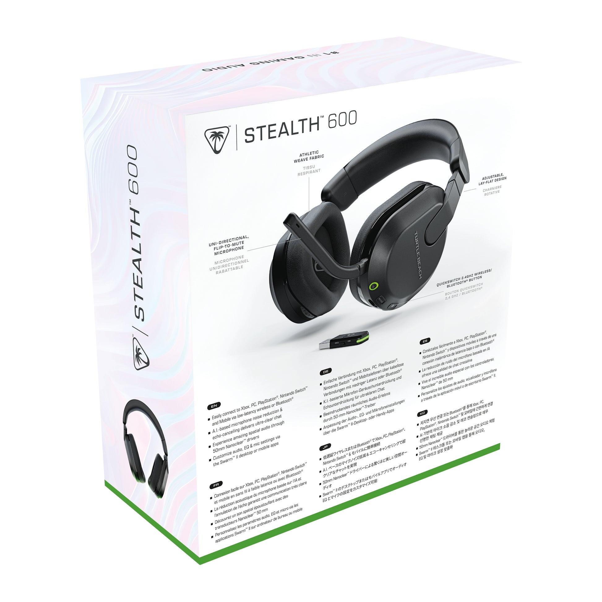 Turtle Beach Stealth 600 GEN3 – Over-Ear Gaming-Headset – 2,4 GHz + Bluetooth 5.2, Flip-Mute-Mikrofon – bis 80 h