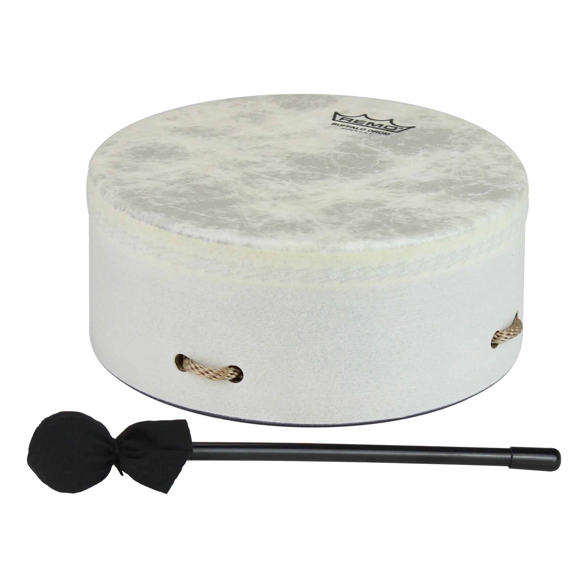 REMO Buffalo Drum Spielzeug-Musikinstrument – Ø 20,3 cm (8") – mit Schlägel – weiss