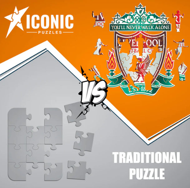 Iconic Puzzles Puzzle Liverpool FC Logo – 270 Teile – 30 × 40 cm – ab 10 J. – Holz – Mehrfarbig – FSC