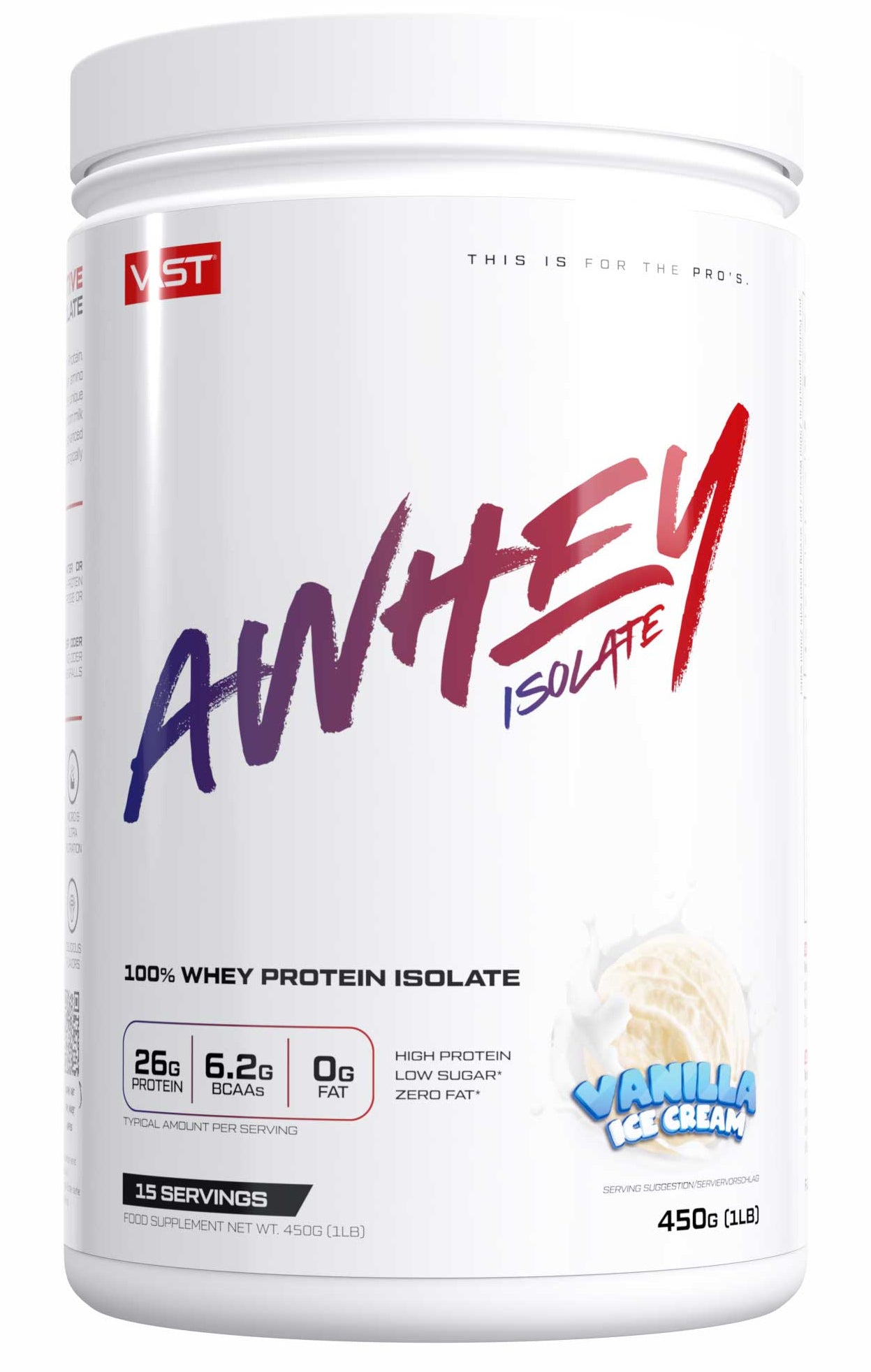 VAST Sports Whey Protein Vanille – 450 g