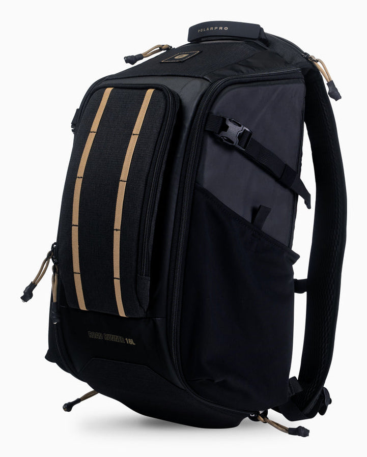 PolarPro RoadRunner Kamerarucksack – 16 l, 3 Objektive, Tablet-Fach – für Digitalkameras – Schwarz