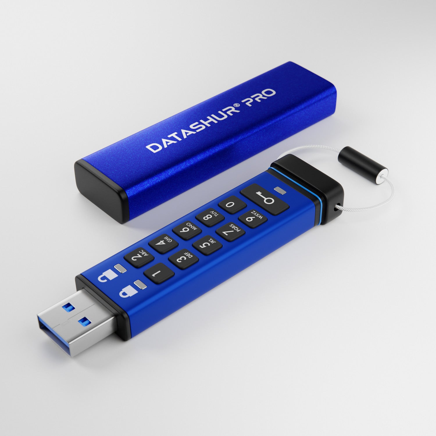 iStorage datAshur Pro 4 GB (FIPS 140-2 Level 3) – USB Typ-A, 3.2 Gen 1, für Windows, macOS, Linux