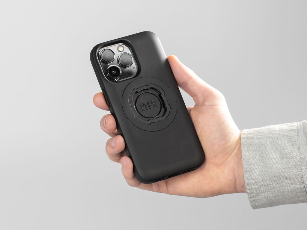 Quad Lock MAG Case – Backcover – für Apple iPhone 16, MagSafe, PC+TPU+Mikrofaser, Schwarz