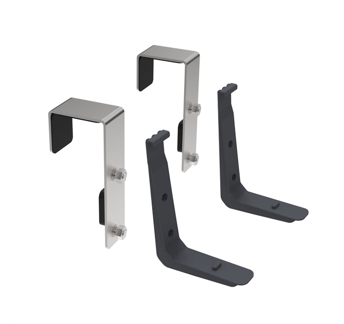 Gusta Garden Pflanzenkastenhalter 30B004 Ø 40 mm – Schwarz, Polypropylen/Stahl, für Innen- und Aussenbereich