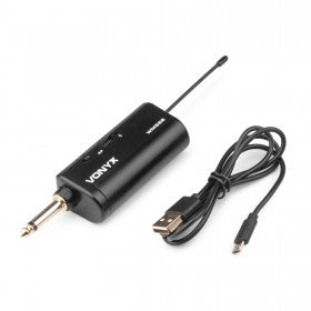 Vonyx WM552B Streaming-/Mikrofon-Kit 2er-Set – 6,3 mm Klinke, Kabellos (UHF 863–865 MHz), Niere, Schwarz