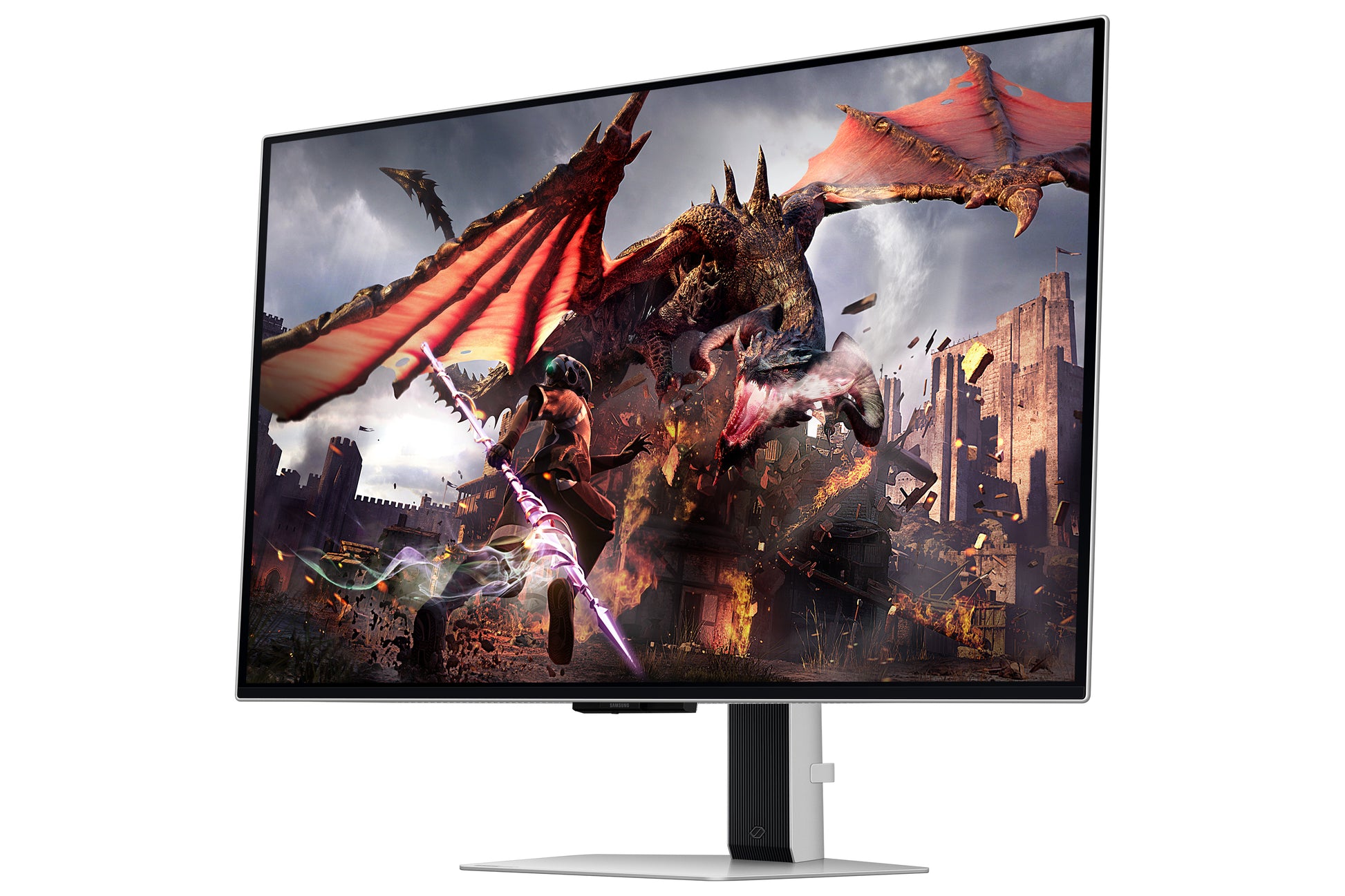 Samsung G80SD – Monitor, 32", 3840 × 2160 (UHD 4K), OLED, Silber