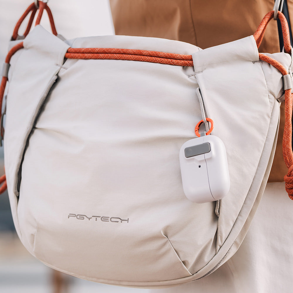 PGYTECH Schultertasche Kamera – für 1 Kamera + 70–200 mm Objektiv und mehr – 300 × 230 × 90 mm – orange/weiss