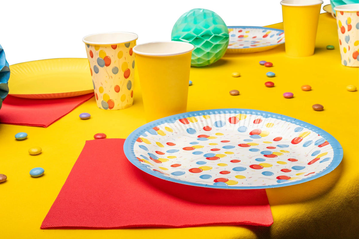 PRONAPPE Teller, Papier/Karton, Rund – Ø 23 cm, Mehrfarbig – FSC – 10 Stk.
