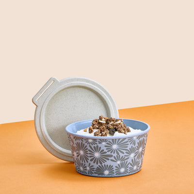 Koziol Dip-Schale – 700 ml, Kunststoff (recycelt), Blau, mit Deckel, spülmaschinenfest