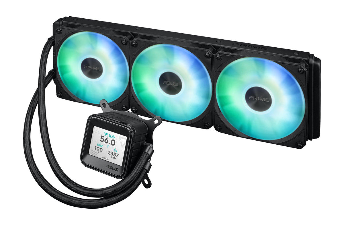 ASUS PRIME LC 360 ARGB LCD – AIO – 360 mm Radiator, 3×120 mm, LCD, für LGA 1700, AM5, AM4 und andere