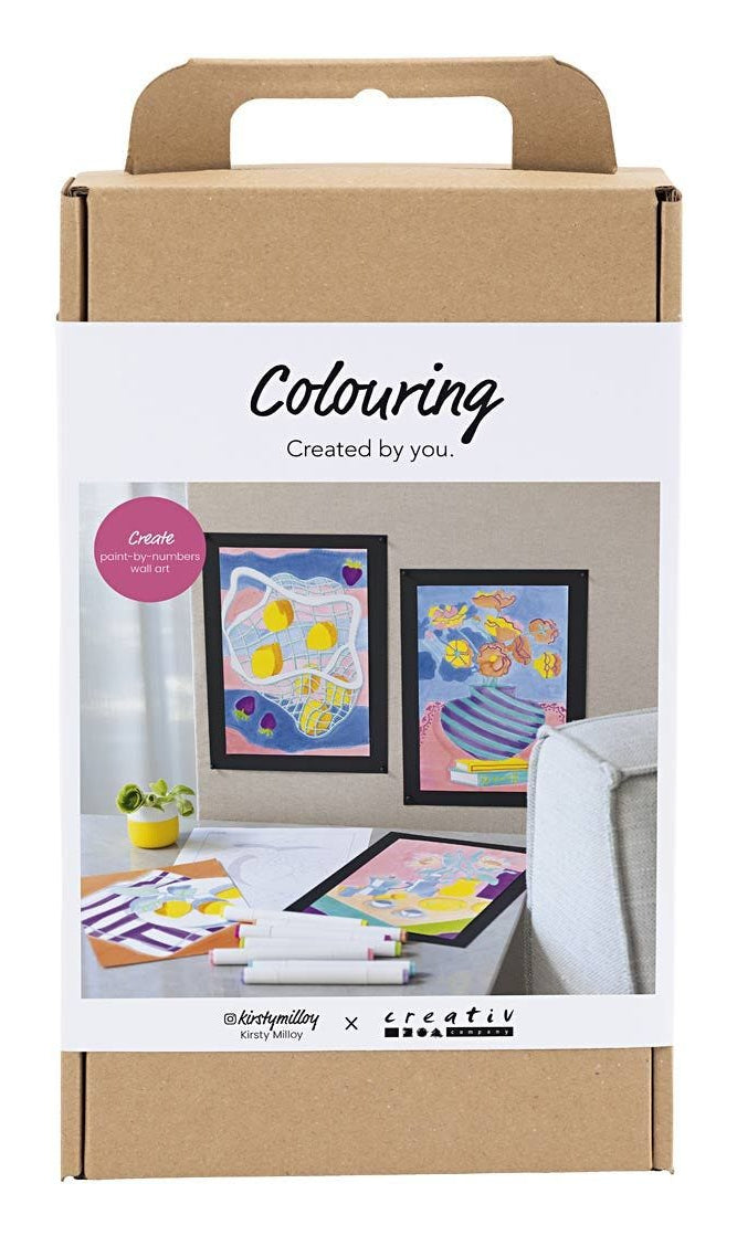 Creativ Company Malen-nach-Zahlen-Set – mit Zeichenmarker und Markerpapier – ab 3 Jahren