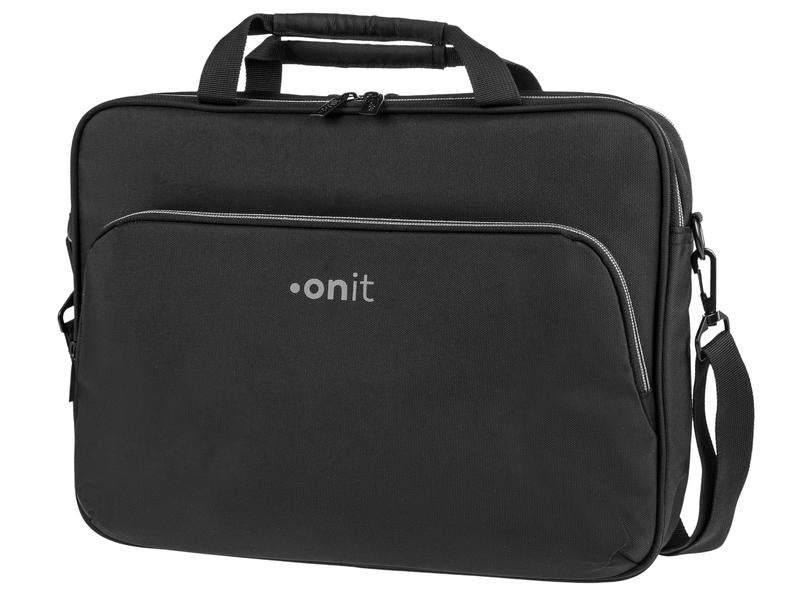 ONIT Notebook-Tasche bis 15,6" – Trolley-Band, 600D rPET – Schwarz