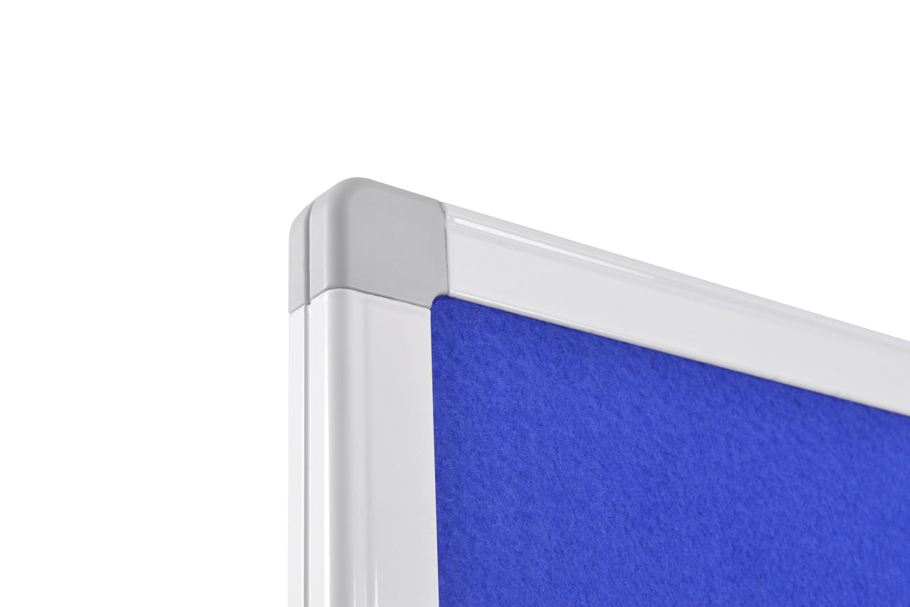 Legamaster Moderationswand – Filz, mit Rollen, doppelseitig – 120 × 150 cm – Blau, Alurahmen