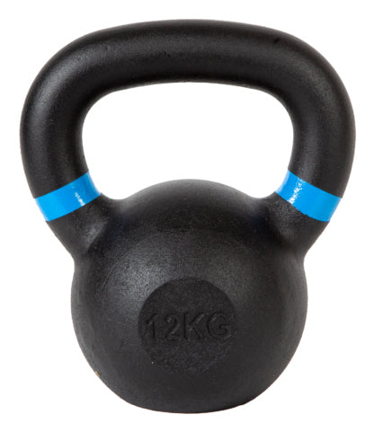 Fitcom Kettlebell Standard Gusseisen, Ø14,0 cm × 22,0 cm, Gusseisen, Schwarz, 12 kg