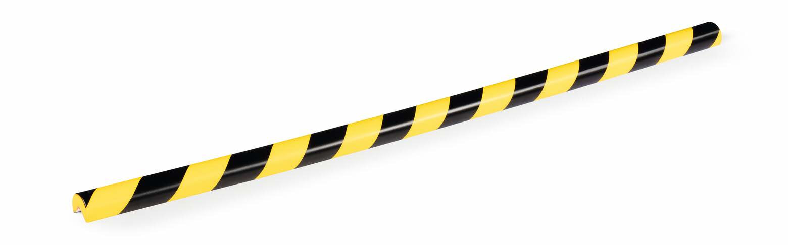 Durable Eckschutzprofil C25R – 1 m, Polyurethan (PU), Schwarz/Gelb, selbstklebend