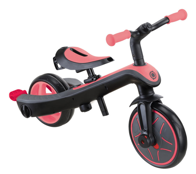 Globber Explorer 4 in 1 Dreirad – Schiebestange, verstellbarer Sitz – ab 10 Monaten – Rosa