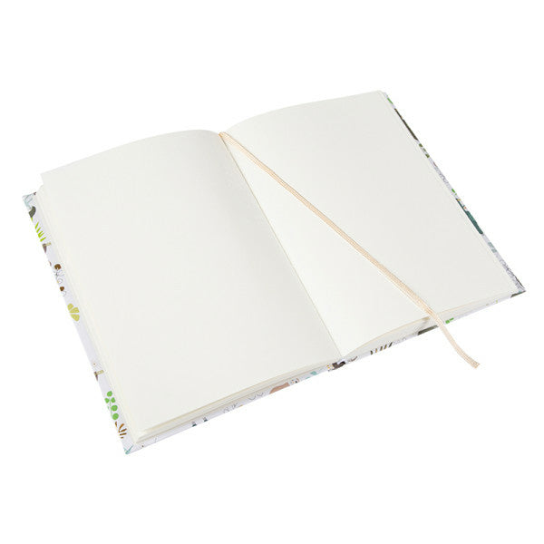 Goldbuch Notizbuch – A5 – blanko – 200 Seiten – 100 g/m² – Hardcover, Lesezeichen, Faultier-Motiv, mehrfarbig