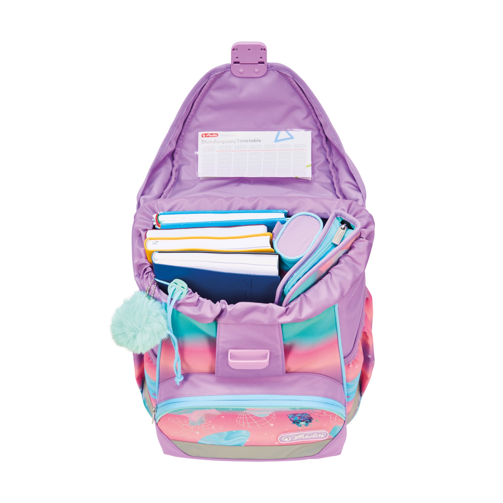 Herlitz UltraLight Plus – Schulrucksack-Set, Ocean Lights, 16 l, 28×36×21 cm
