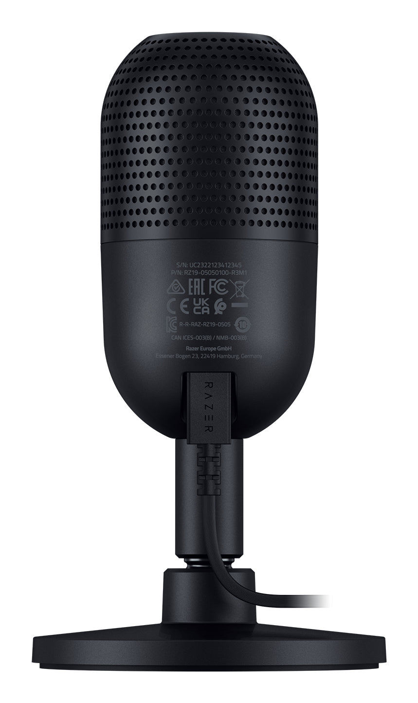 Razer Seiren V3 Mini – Tischmikrofon – USB-C, Superniere, 24 Bit/96 kHz – Schwarz