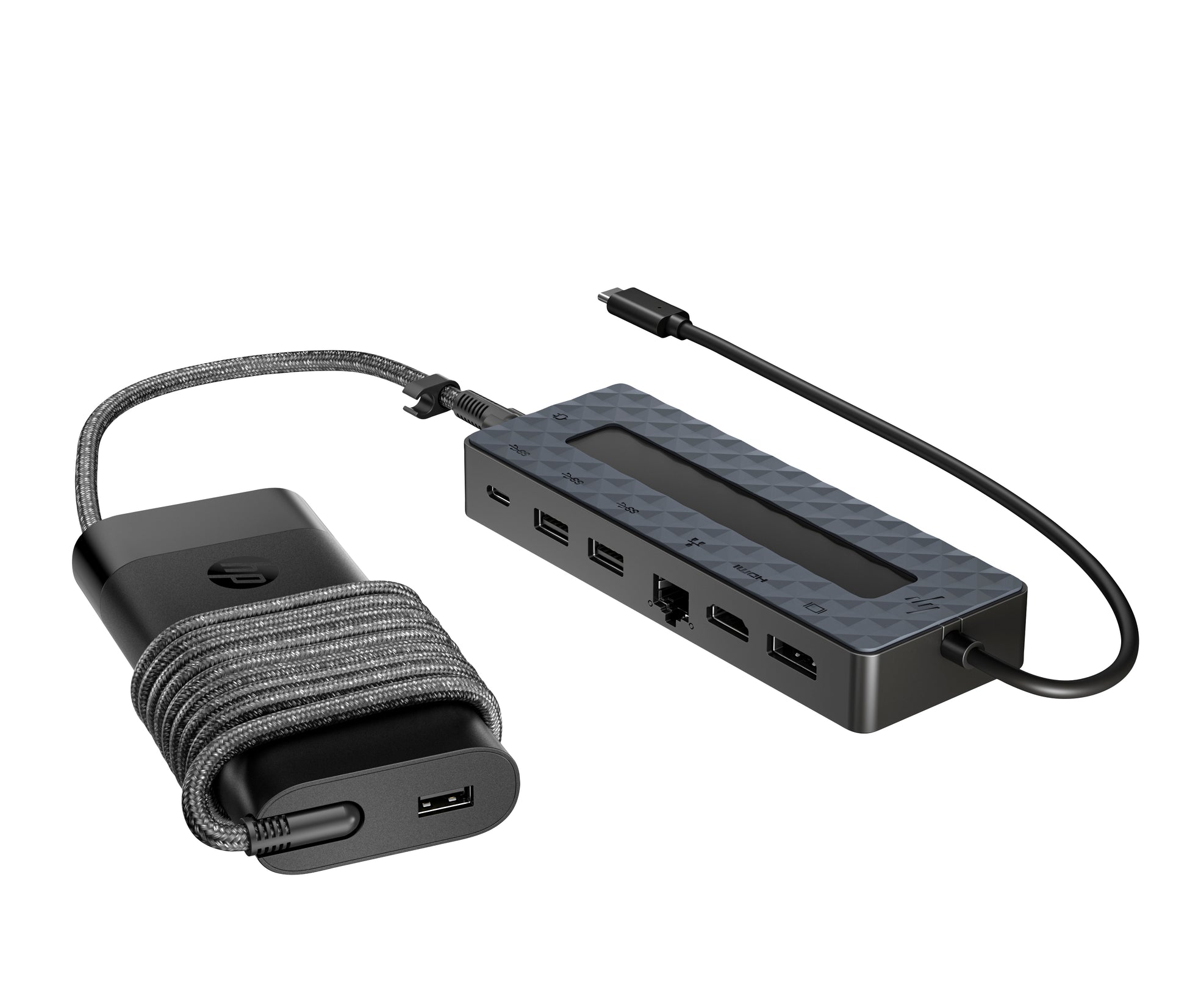 HP Multiport-Adapter – USB-C, 1× DP, 1× HDMI, 2× USB-A, 1× USB-C, 65 W PD, GbE