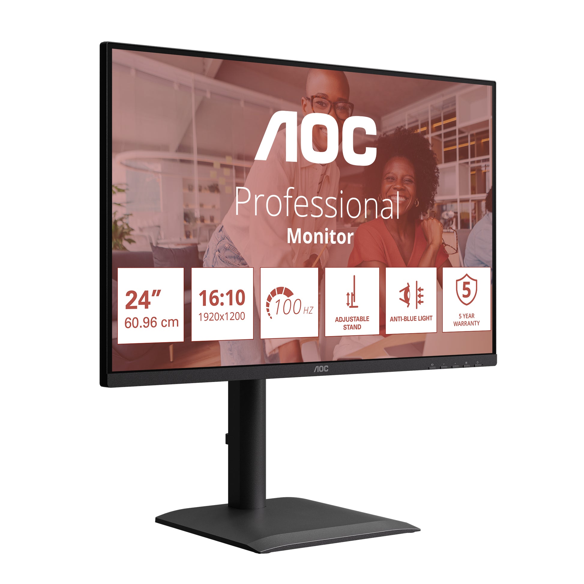 AOC E4 X24E4U – 24", 1920 × 1200 (Full HD), IPS, 100 Hz, HDR