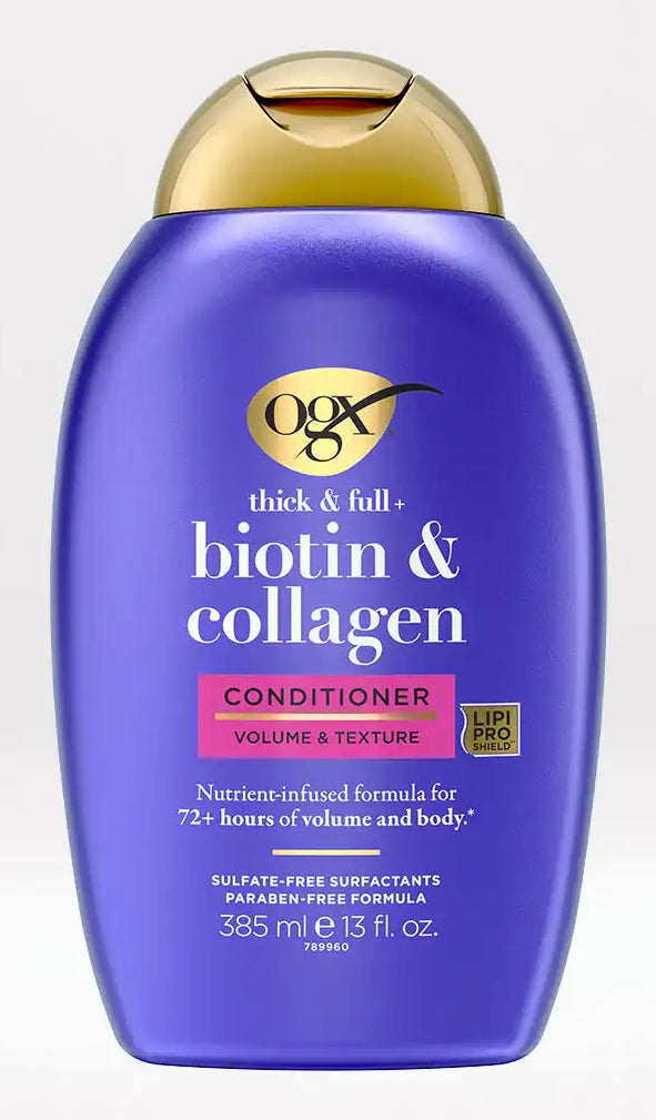 OGX Conditioner Biotin & Collagen – für feines Haar – reparierend, Volumen – 385 ml