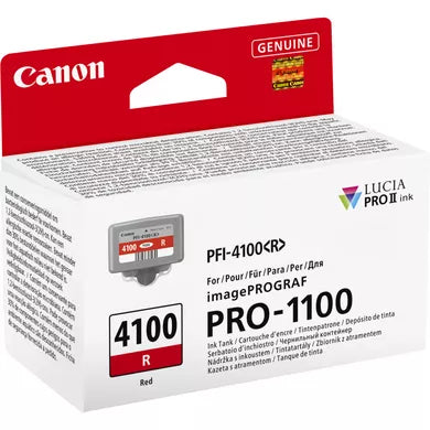 Canon PFI-4100 Rot Tintenpatrone (Original) – 760 Seiten – für ImagePROGRAF PRO-1100