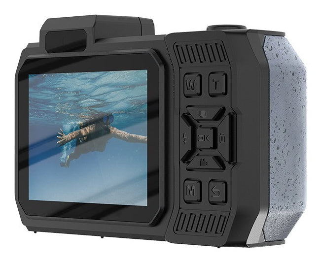 AgfaPhoto Realishot Wp9500 Action – Unterwasserkamera, wasserdicht bis 3 m, 24 MP, 5K, schwarz
