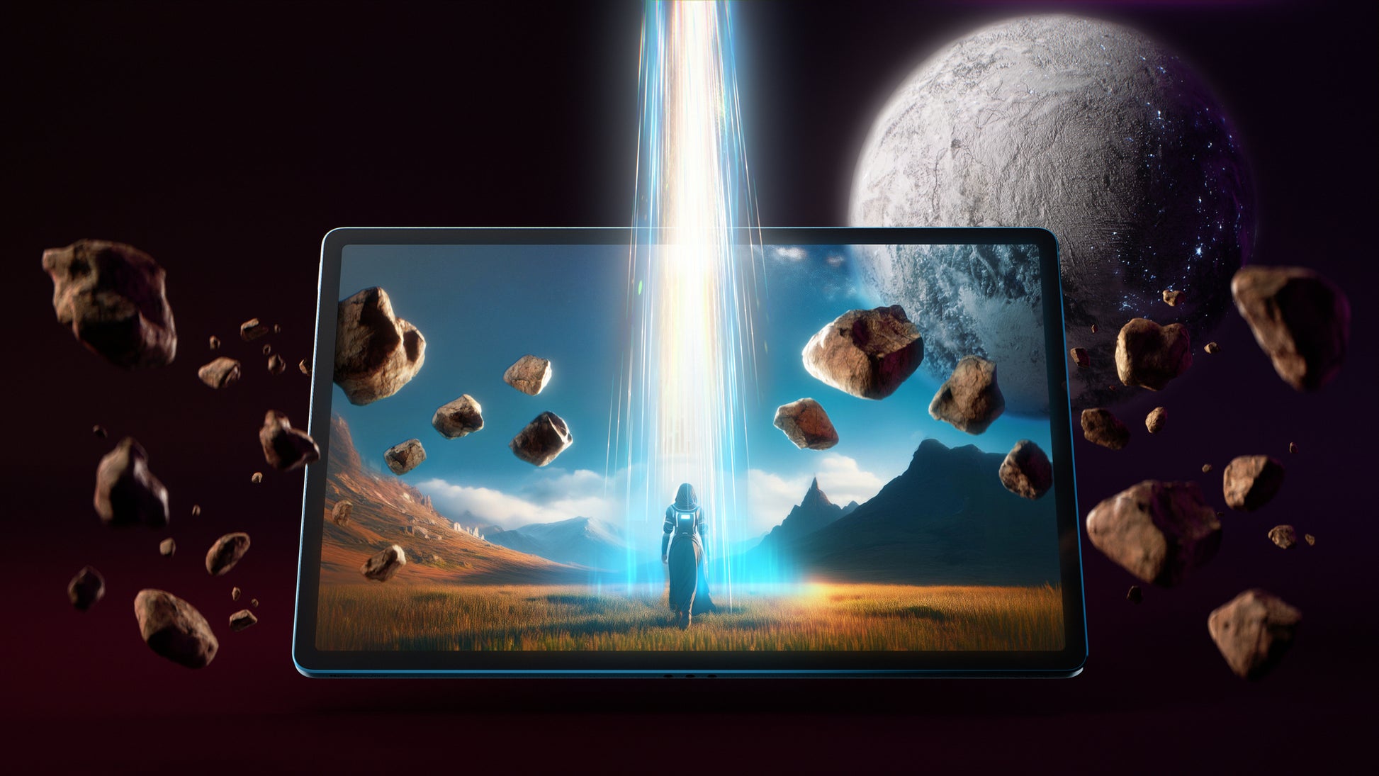 Lenovo Yoga Tab Plus – 12,7", 256 GB, 16 GB RAM, Wi‑Fi, Türkis, IP53