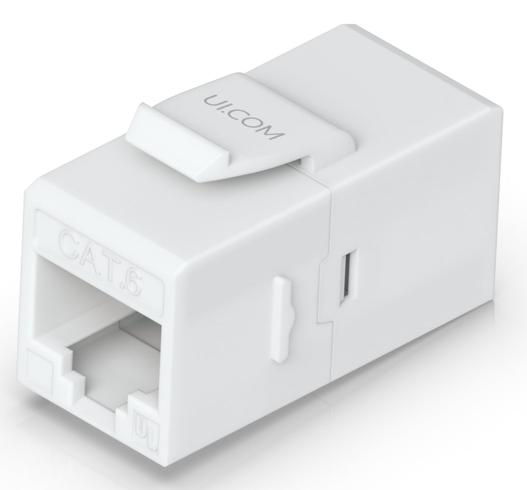 Ubiquiti RJ-45-Kupplung (12er) – RJ-45 (weiblich-weiblich), Cat6, Flach, Weiss