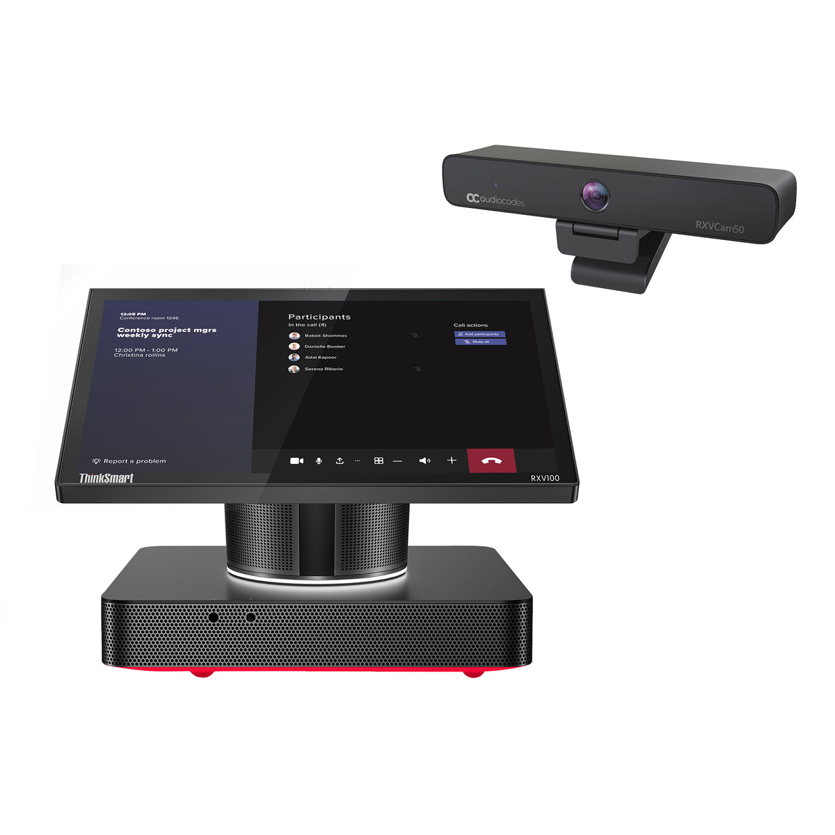 AudioCodes RXV100-B20 – Full HD Videokonferenzsystem, für 12 Personen, 10× Digitalzoom, mit RXVCAM50-M