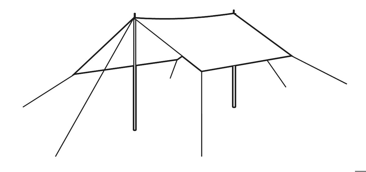 Easy Camp Tarp Norddal – wasserfest, Wassersäule 2000 mm – 3000×3000 mm – grün – Polyester – 950 g