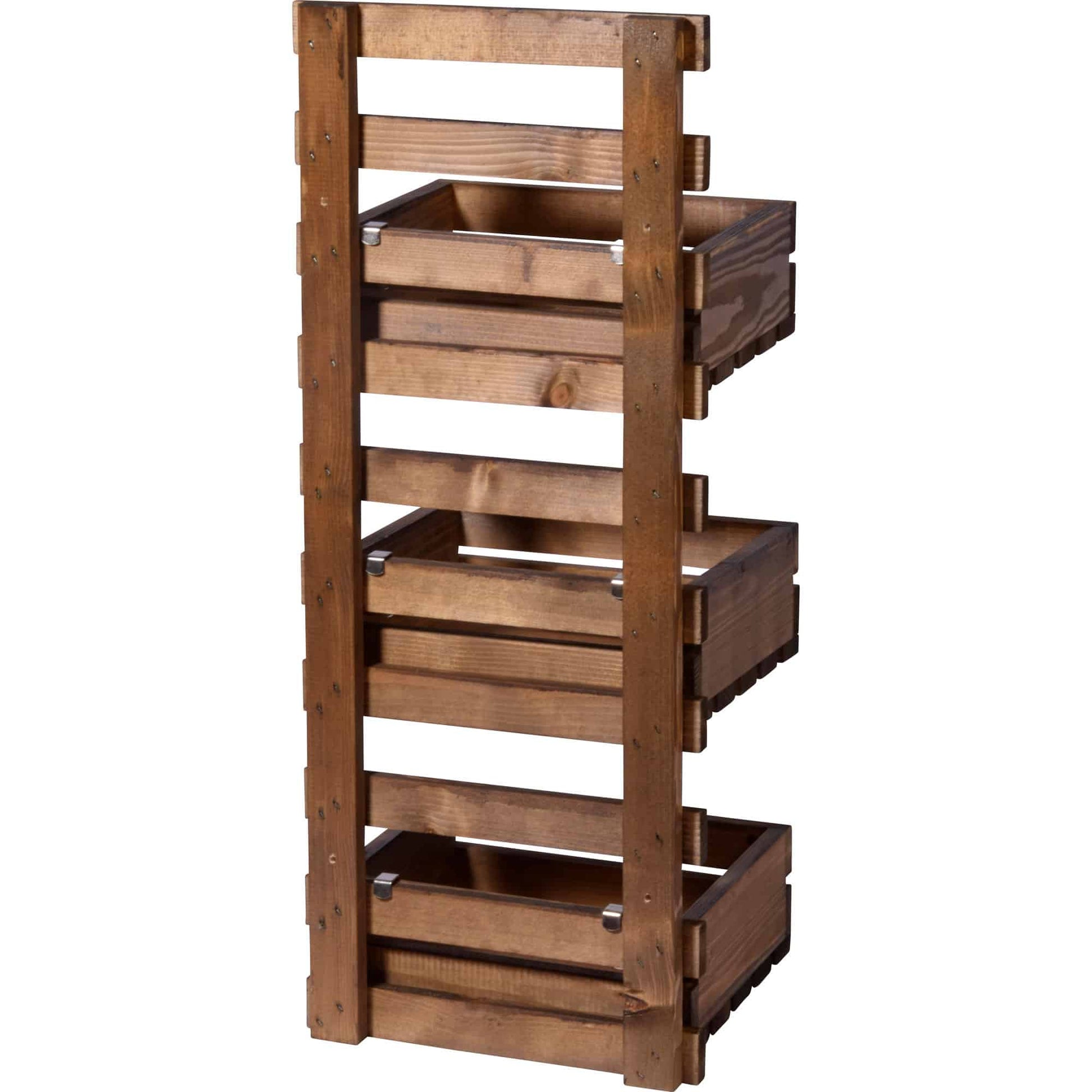 Dobar Wandregal, 58388FSCE – Wandmontage – 3 Böden – 29,5 × 26,5 × 74,5 cm – Braun – Kiefernholz – 1 Stk.